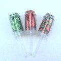 New Product Christmas Toy Push Pop with Green & Red Confetti for Kids